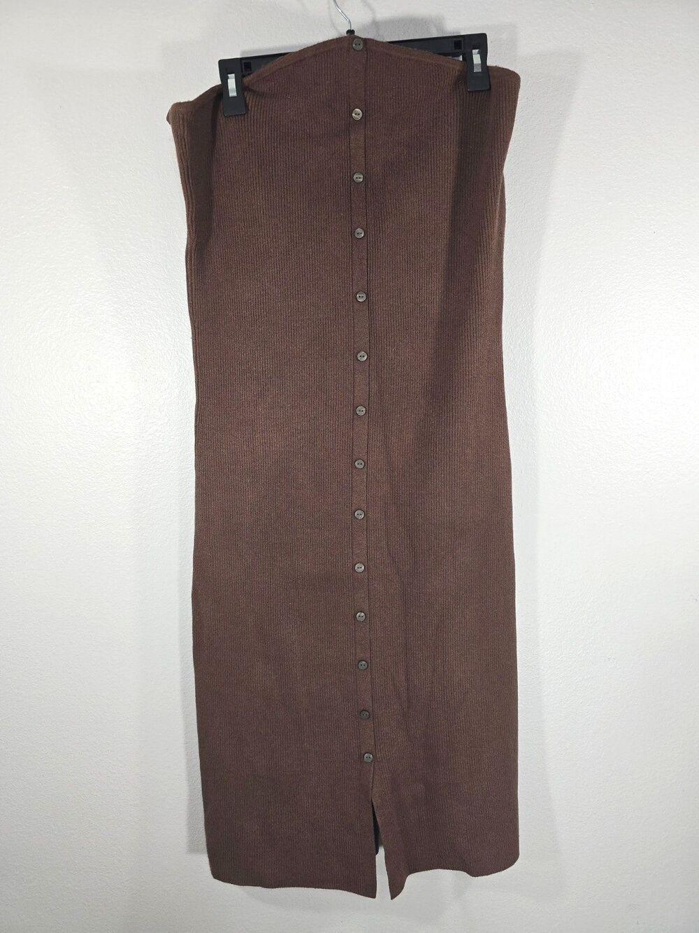 American Eagle button up strapless sweater dress Brown super soft Sz XXL NWT BW